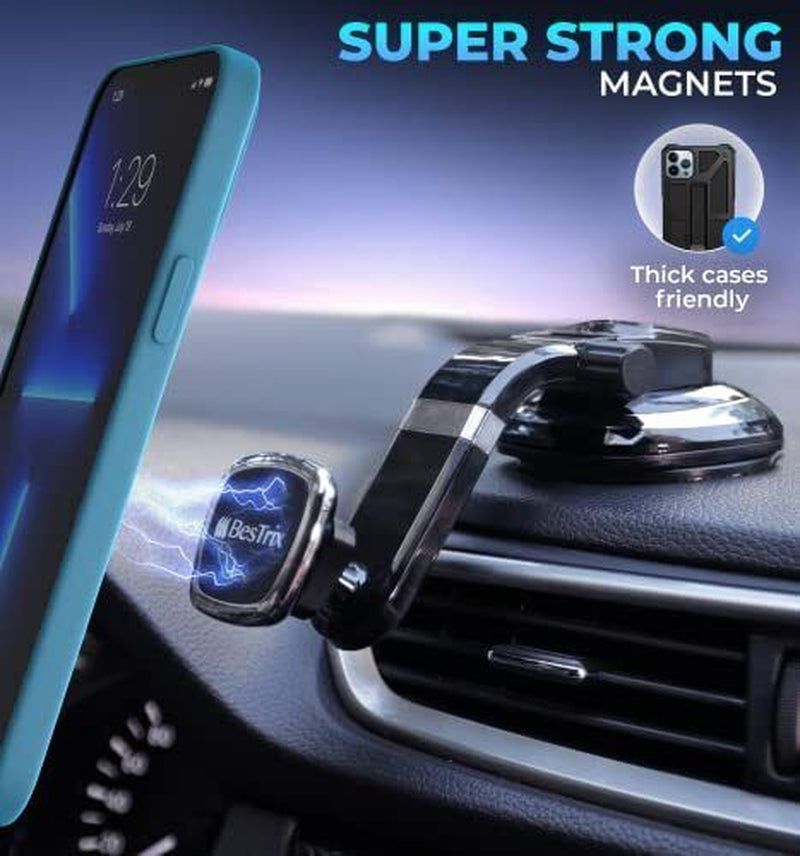 Phone Holder for Car, Magnetic Car Phone Mount | Dashboard Car Phone Holder C...