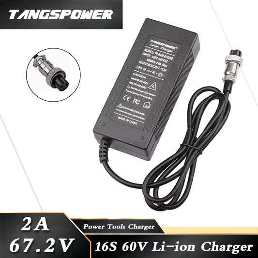 67.2V 2A Lithium Battery Charger 60V 2A Charger 16S Li-Ion Battery Pack Charger Fast Charger