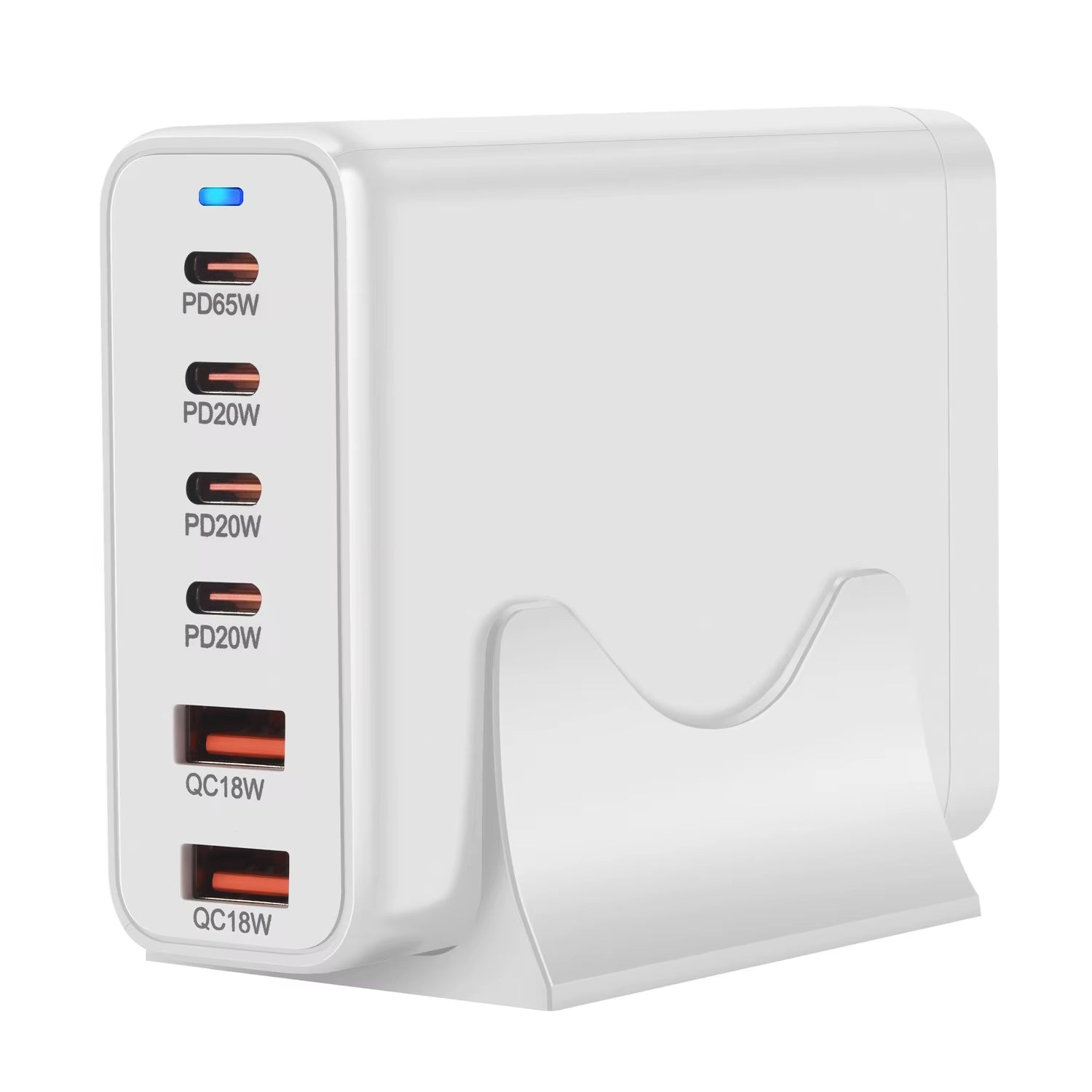 New 155W Gan Desktop Charger 6-Port USB Type C PD Charger Fast Charge 3.0 Fast Charger Mobile USB Charger