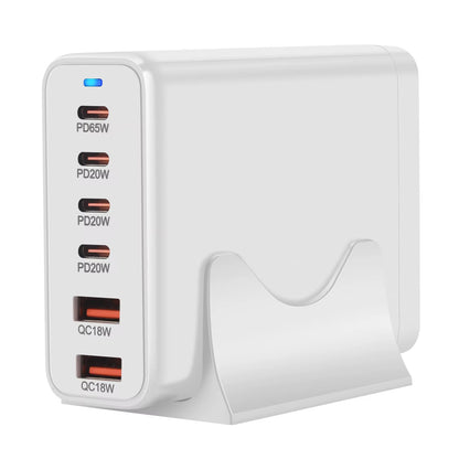 New 155W Gan Desktop Charger 6-Port USB Type C PD Charger Fast Charge 3.0 Fast Charger Mobile USB Charger