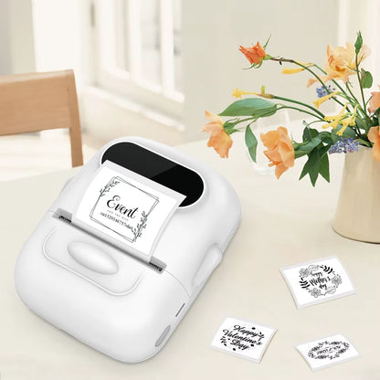 Portable Mini Printer P50 Thermal Adhesive Label Printer without Ink Bluetooth Sticker Printer Barcode Price Tag Label Maker