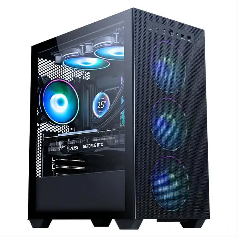 Gaming PC Core I7 CPU with 16G RAM 256G SSD HD4600 ATX/ITX/M-ATX Full View Side Panel Temper Glass Front Gaming Pc Game