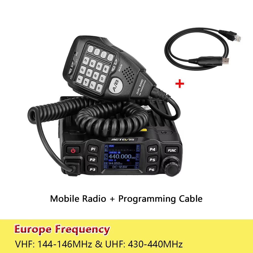 RT95 Car Radio with Screen Ham Car Mobile Radio Station Autoradio Two-Way Radio 25W VHF UHF CHIRP Anytone Base Station