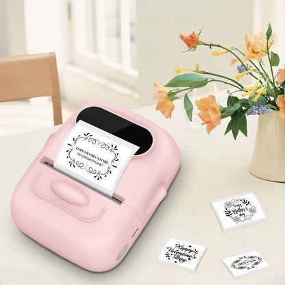 Portable Mini Printer P50 Thermal Adhesive Label Printer without Ink Bluetooth Sticker Printer Barcode Price Tag Label Maker