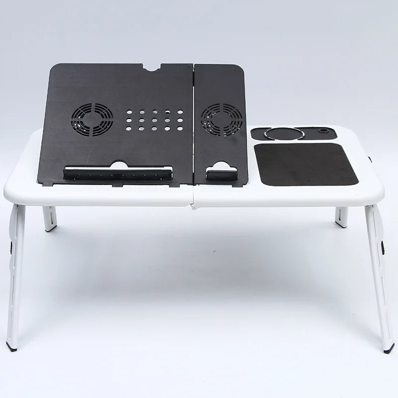 Laptop Desk Multifunctional Notebook Computer Table Stand-Type Folding Computer Table USB Cooling Bed Notebook Computer Stand