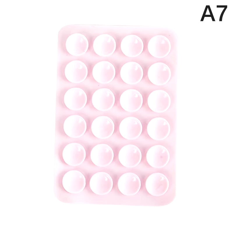 Double Side Silicone Suction Pad for Mobile Phone Fixture Suction Cup Backed Adhesive Silicone Rubber Sucker Pad for Fixed Pad