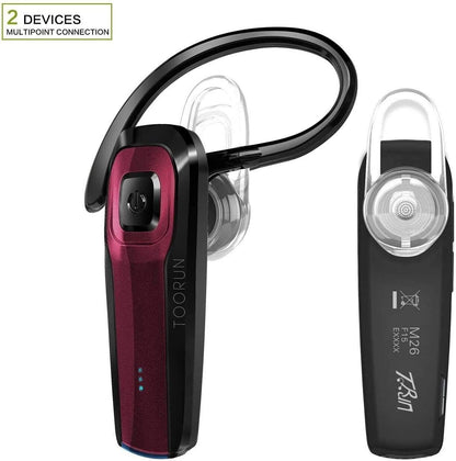 TOORUN M26 Bluetooth Headset with Noise Cancelling Compatible with Smart Phones