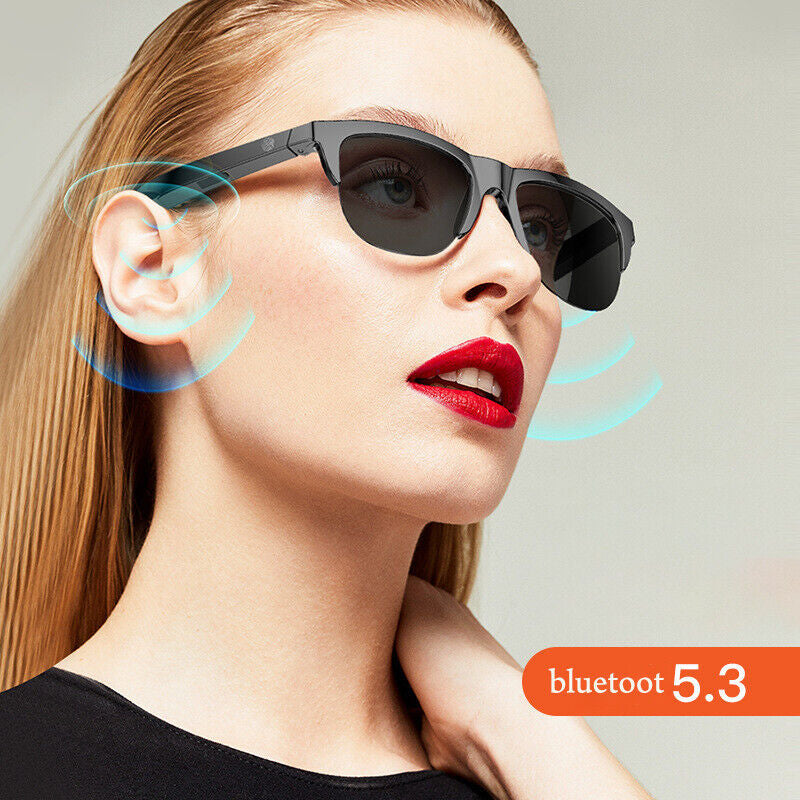 Bluetooth 5.3 Wireless Headset Smart Polarized Sun Lenses Glasses Sunglasses GX