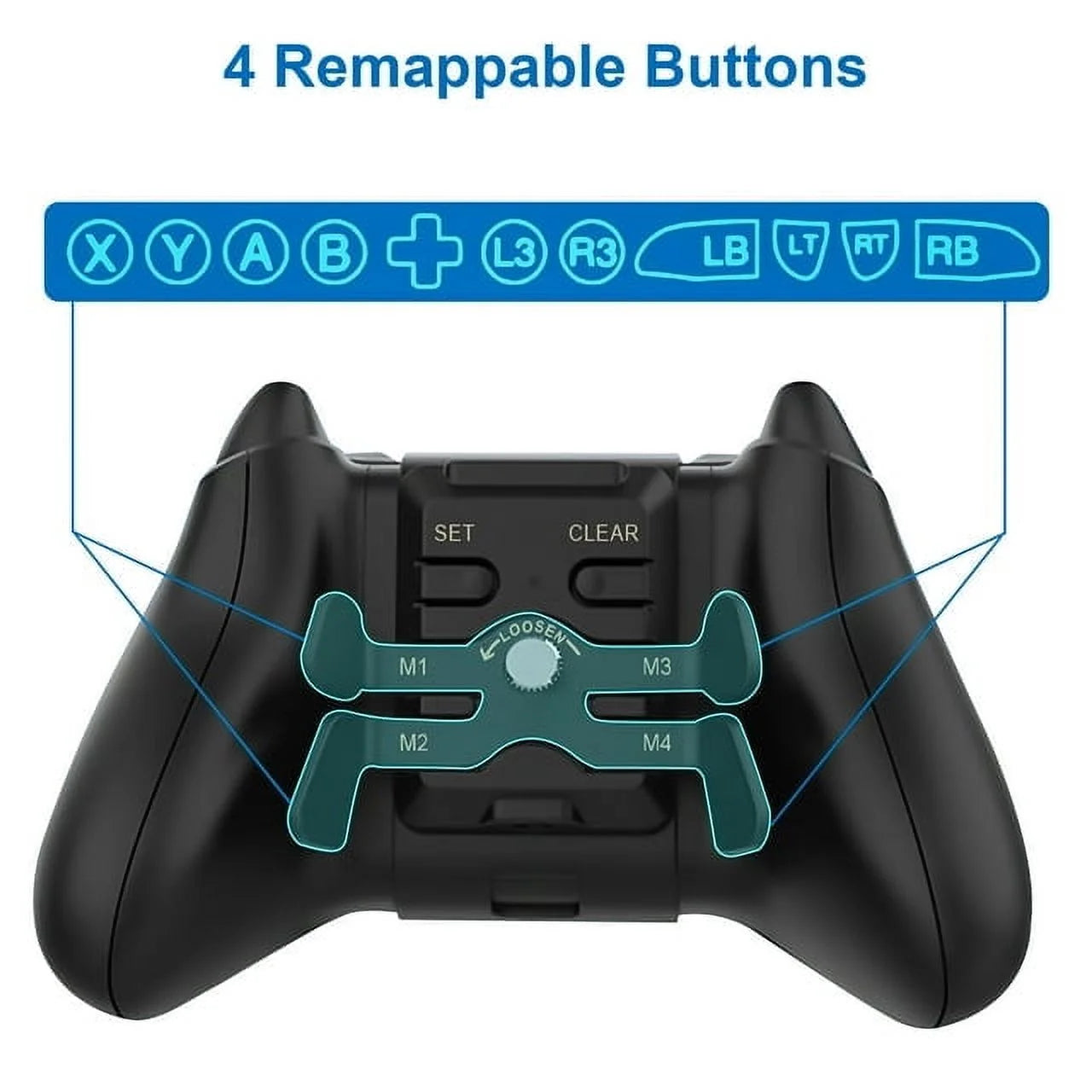 Paddles for Xbox, Xbox Controller Paddles, Controller Back Button Attachment Fit for Xbox Series X/ S, Xbox One, Xbox One S/ X Controller, Black