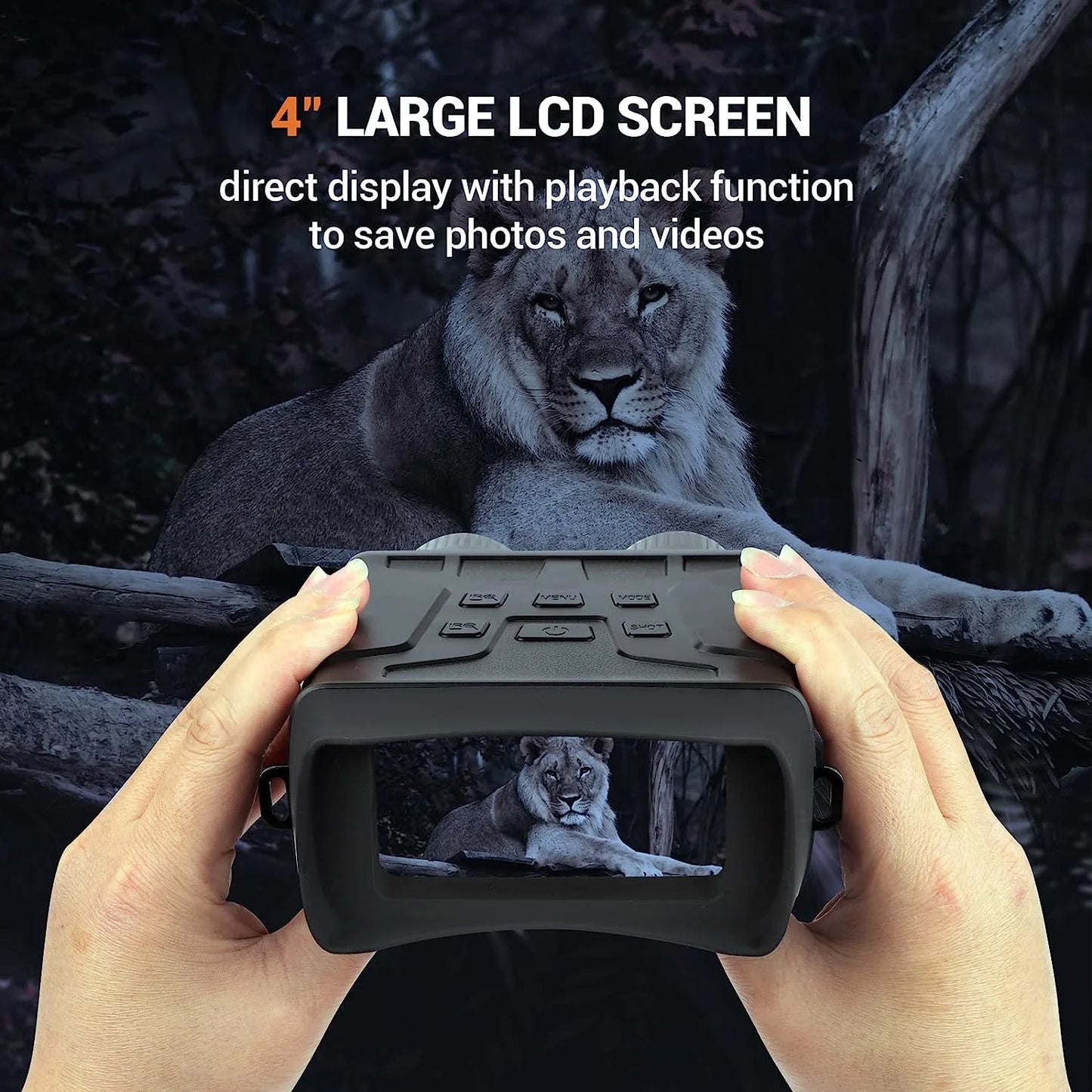 Night Vision Goggles, 7 Level Infrared Digital Night Vision Binoculars 32GB HD Photo and Video Capture, Type-C Rechargeable