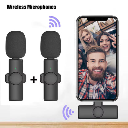 K11 Professional Wireless Lavalier Microphone for Iphone Ipad Laptop Android Live Gaming Video Recording Interview Business Mic