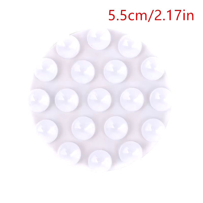 Double Side Silicone Suction Pad for Mobile Phone Fixture Suction Cup Backed Adhesive Silicone Rubber Sucker Pad for Fixed Pad